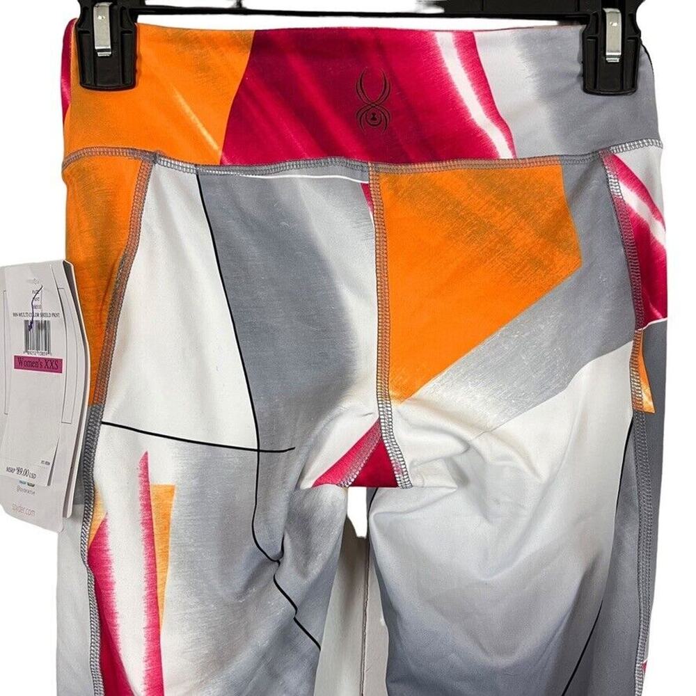 Spyder 989 Multi Color Shield Print Fate Pant NWT Womens Skinny Yoga sz XXS - Picture 13 of 16